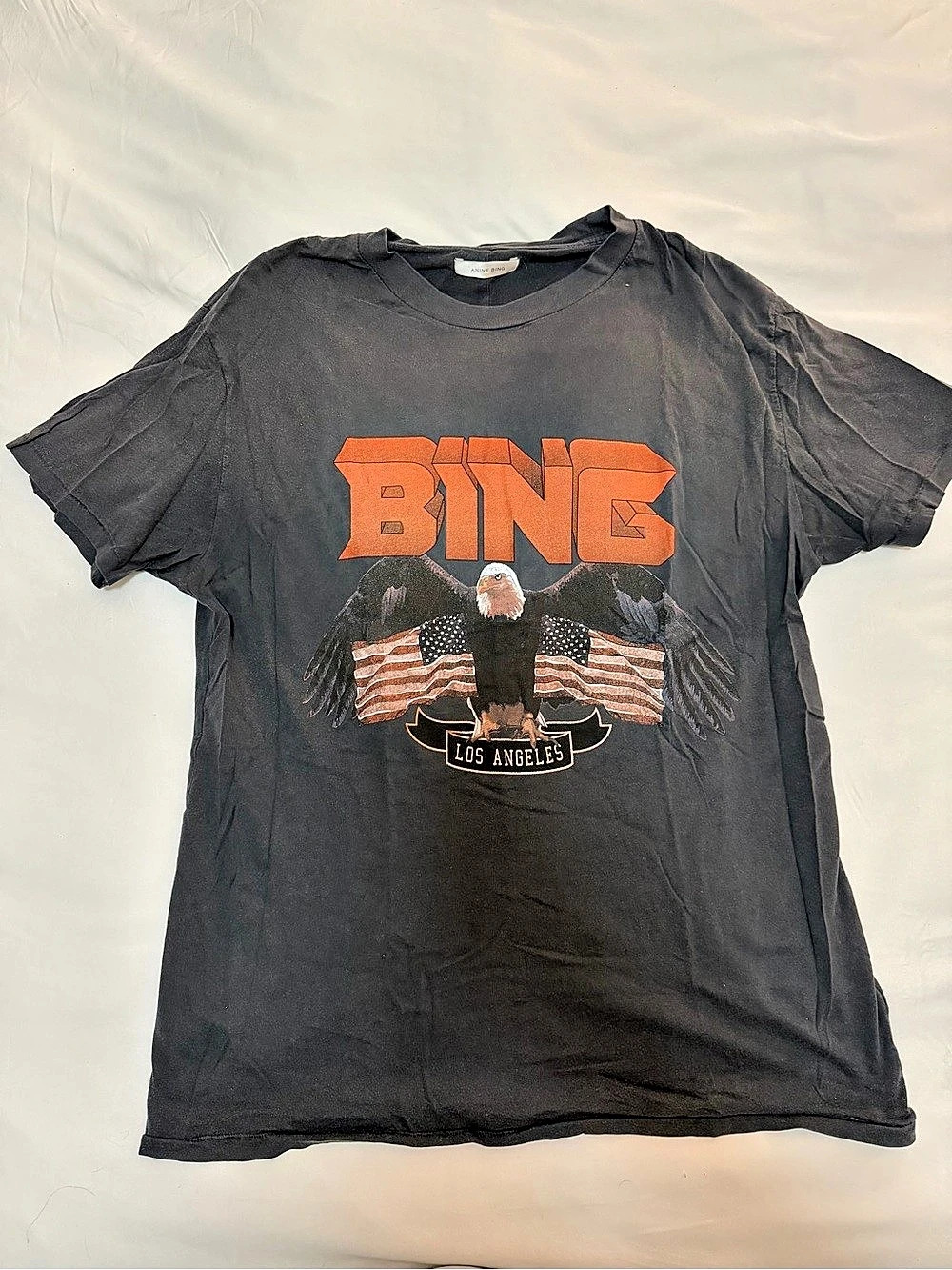 Anine Bing Kent Eagle Tee Black